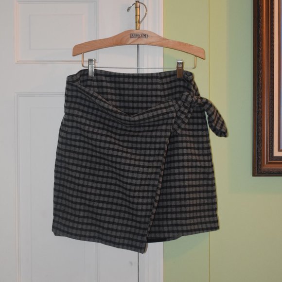 Macy's Riley & Rae Plaid Side-Tie Vivian High-Waist Skirt - Picture 2 of 3